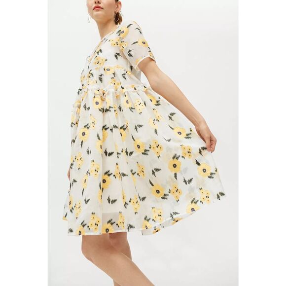 Sister Jane Lady Love Oversized Mini Dress Floral Size M - Picture 4 of 10